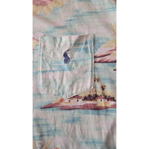 Polo Ralph Lauren Polo Bear Aop Pocket Hawaiian Multicolor Tshirt Size Large - Picture 4 of 6